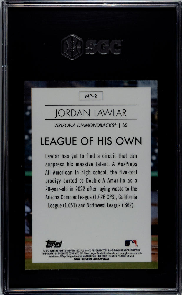 2023 Bowman #MP-2 Jordan Lawlar Modern Prospect SGC 9.5