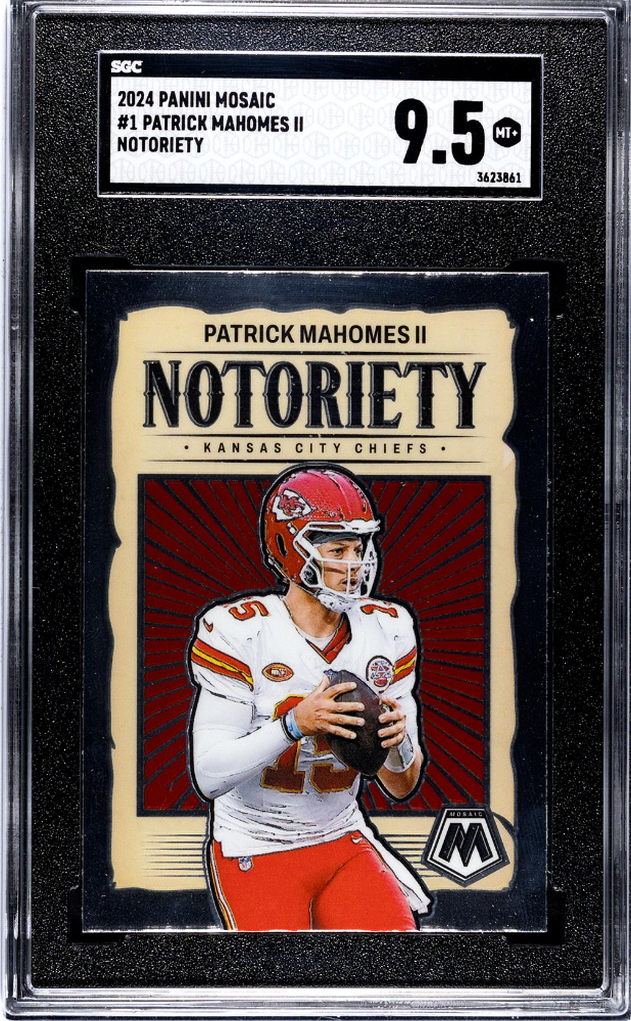 2024 Panini Mosaic Notoriety Patrick Mahomes II #1 SGC 9.5