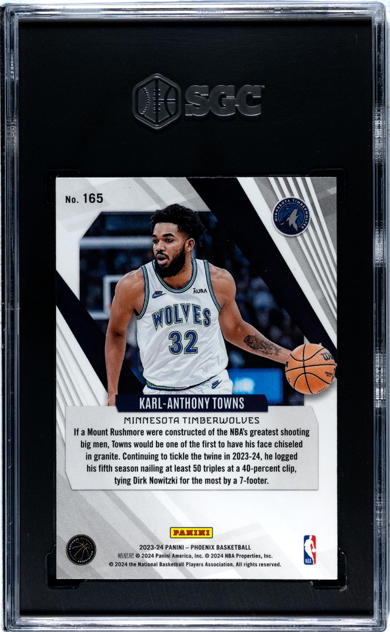 2023-24 Panini Phoenix #165 Karl-Anthony Towns SGC 10