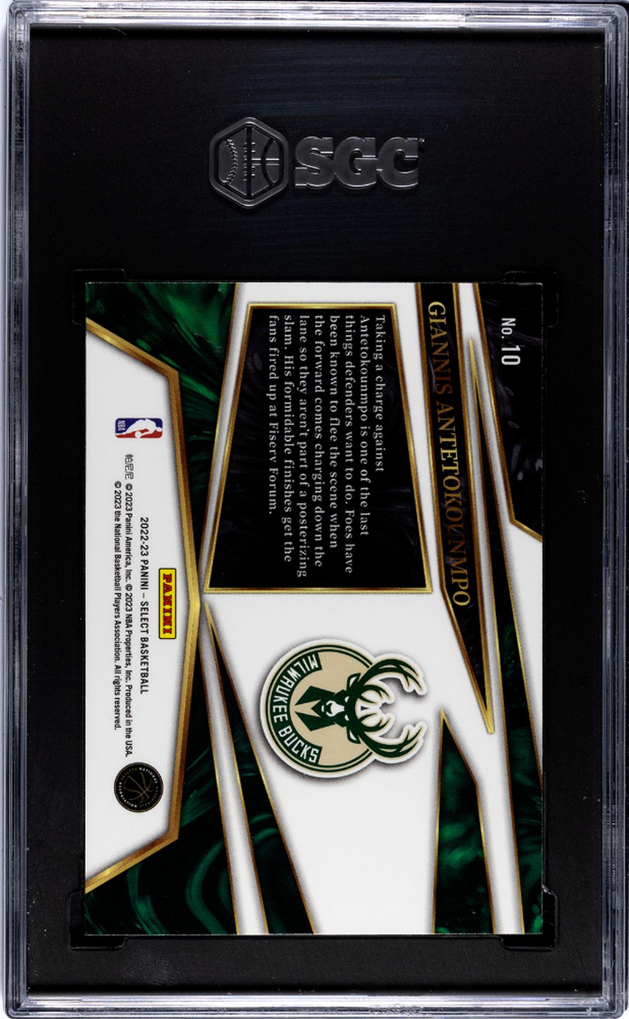 2022-23 Panini Select #10 Giannis Antetokounmpo Turbocharged SGC 10