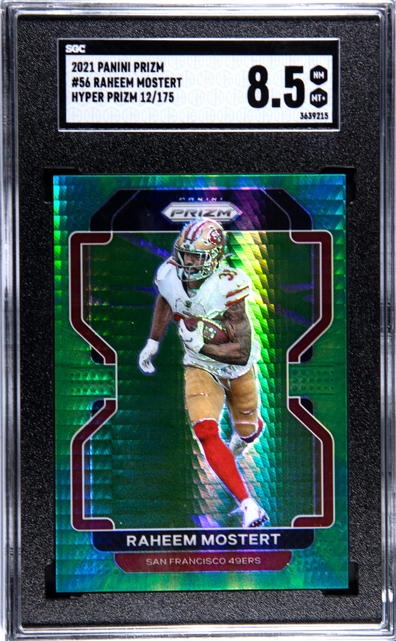 2021 Panini Prizm #56 Raheem Mostert Hyper /175  SGC 8.5