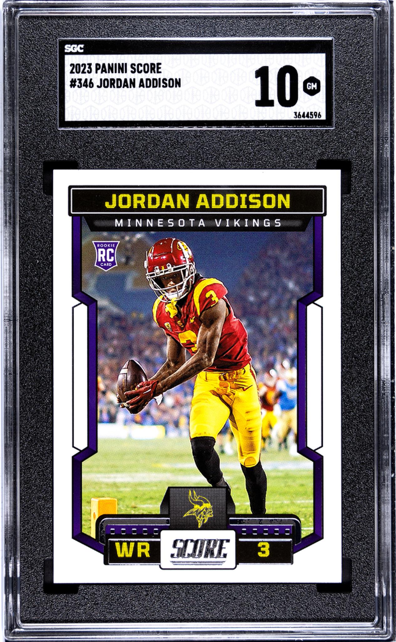 2023 Panini Score #346 Jordan Addison SGC 10