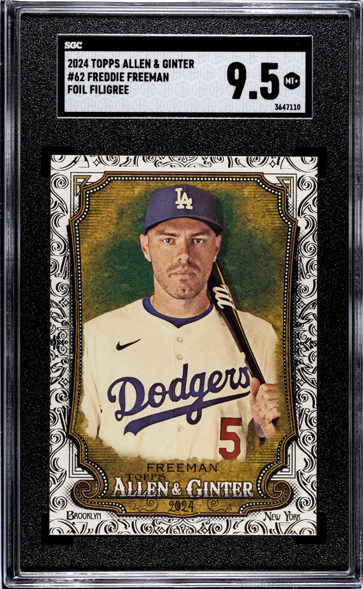 2024 Topps Allen & Ginter Foil Filigree Freddie Freeman #62 SGC 9.5