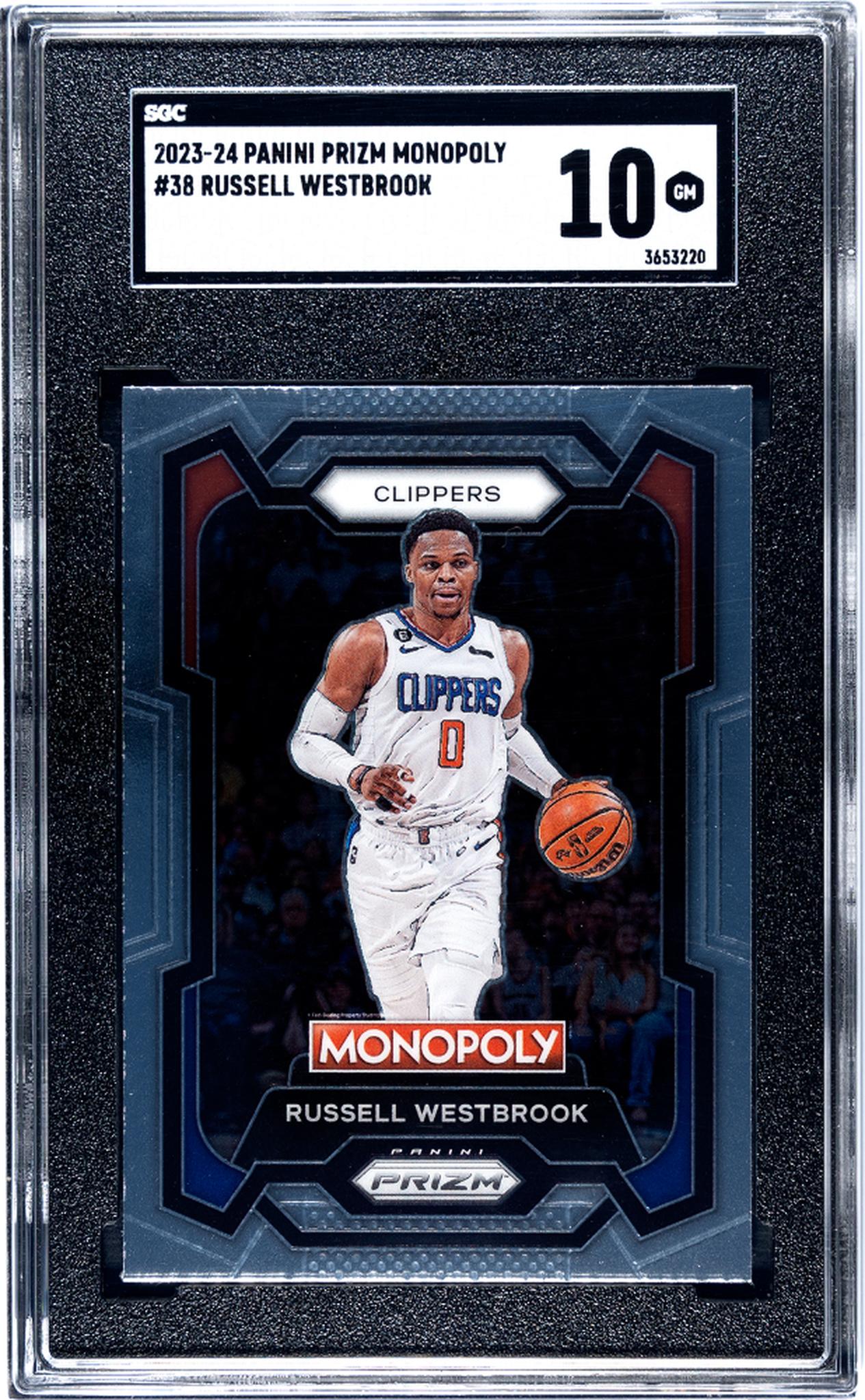 2023 Panini Prizm Monopoly Russell Westbrook #38 SGC 10