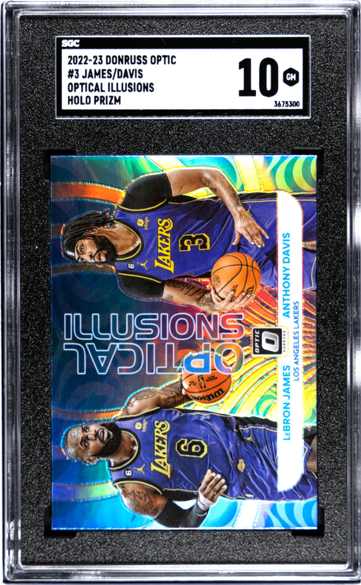 2022-23 Donruss Optic #3 James/Davis Optical Illusions Holo Prizm SGC 10