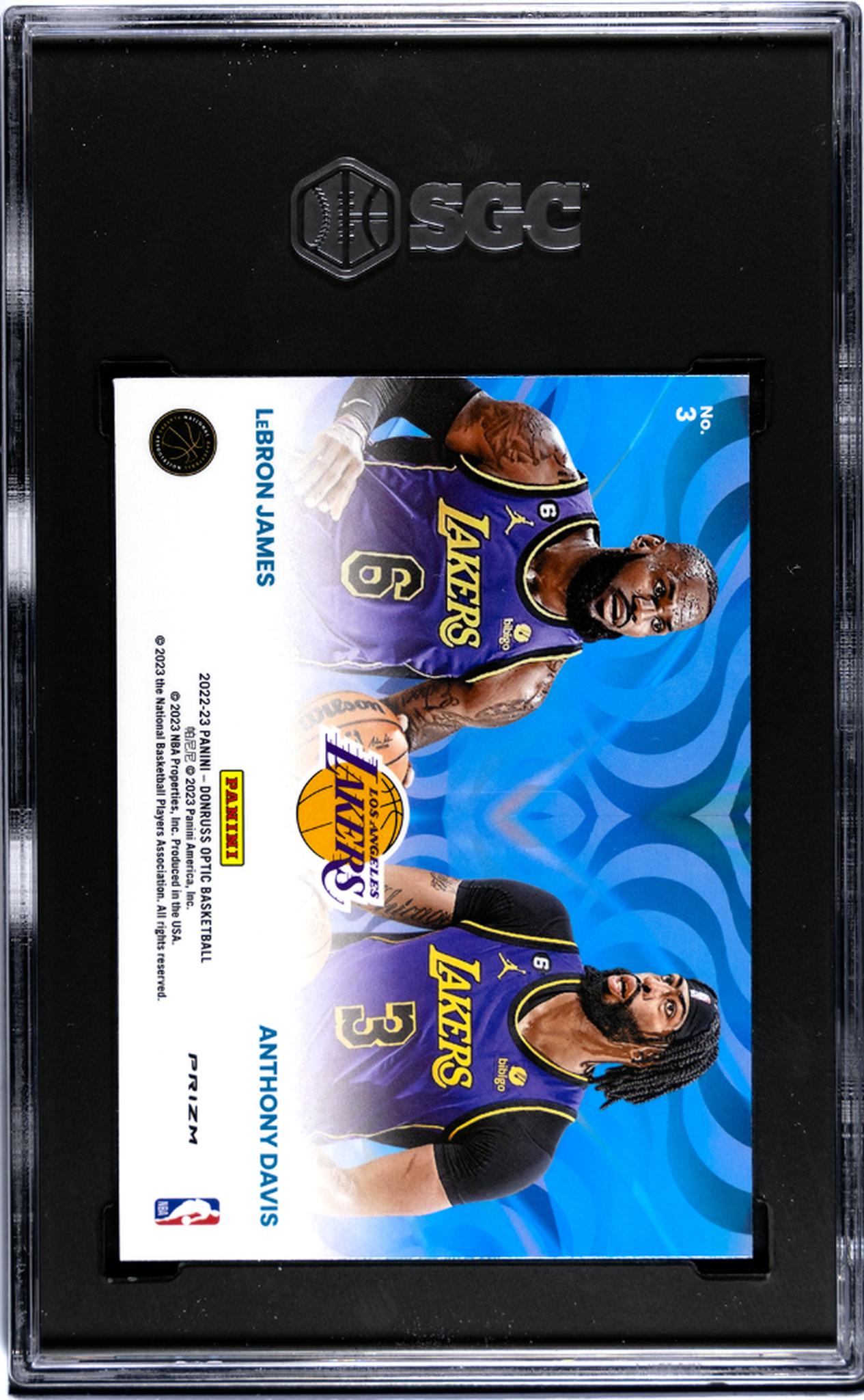 2022-23 Donruss Optic #3 James/Davis Optical Illusions Holo Prizm SGC 10