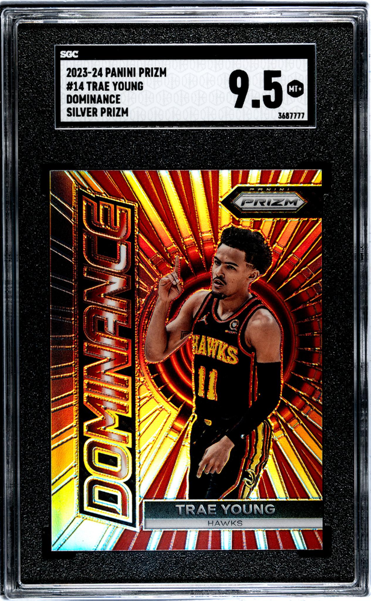 2023 Panini Prizm Silver Trae Young #14 Dominance SGC 9.5