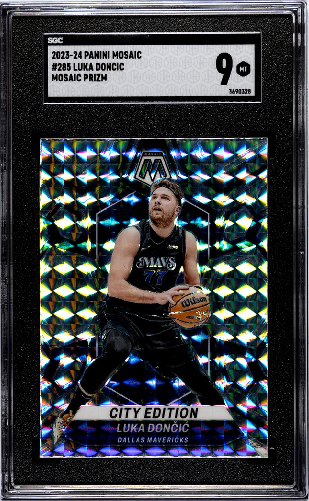 2023-24 Panini Mosaic City Edition Mosaic Prizm Luka Doncic #285 SGC 9