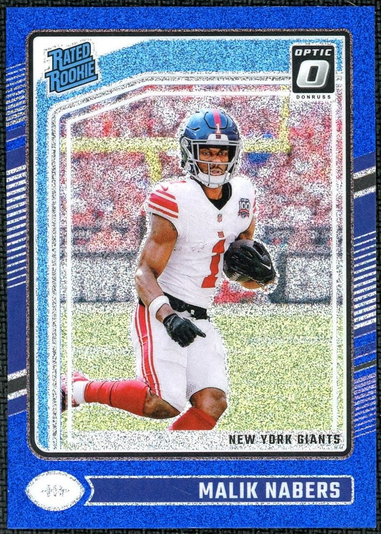 2024 Donruss Optic 271 Malik Nabers Blue Glitter