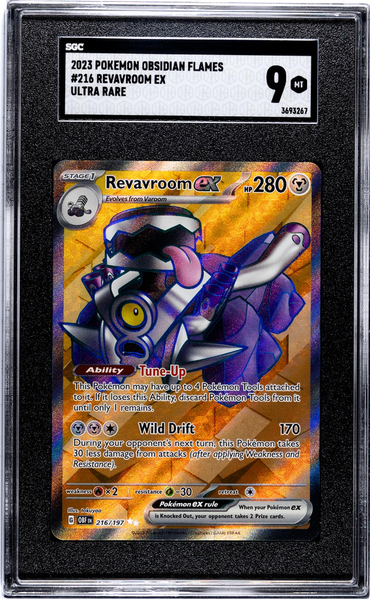 2023 Pokemon #216/197 Revavroom EX Obsidian Flames SGC 9