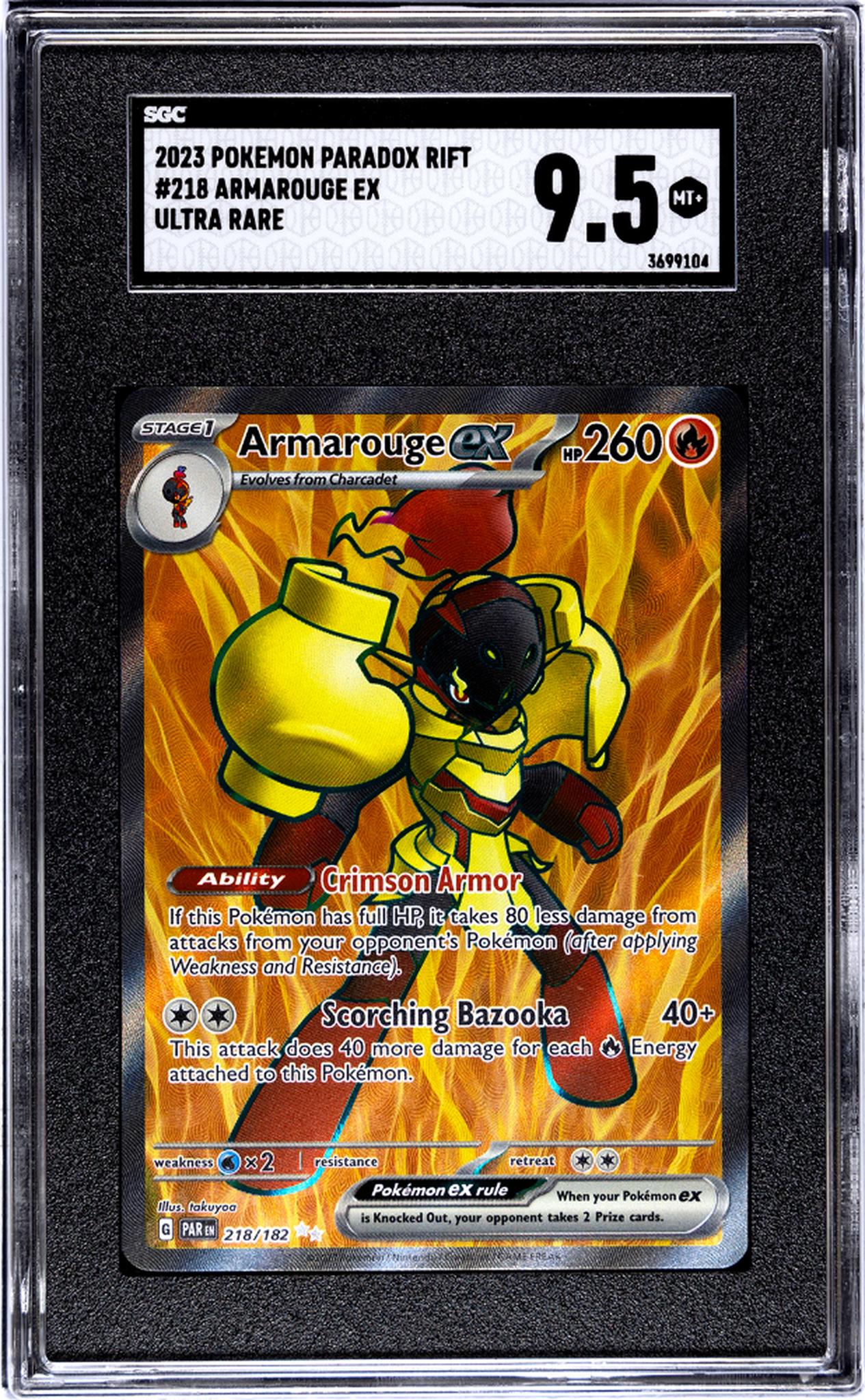 2023 Pokemon #218/182 Armarouge EX Paradox Rift SGC 9.5