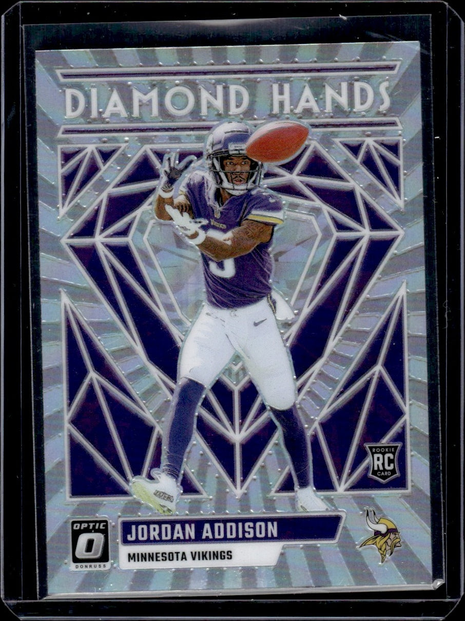 2023 Panini Donruss Optic #DH-JA Jordan Addison Diamond Hands Silver