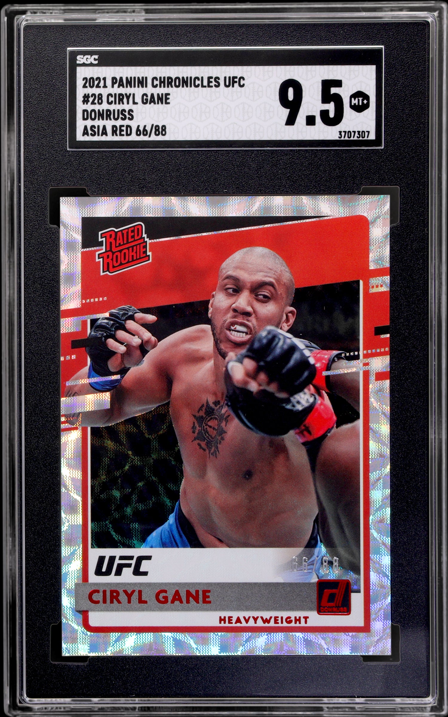 2021 Panini Chronicles UFC Donruss Ciryl Gane #28 /88 SGC 9.5 RC