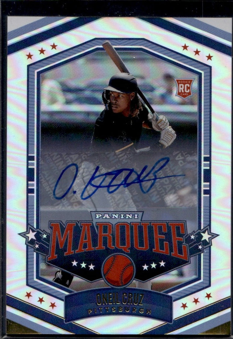 2022 Panini Marquee #2 Oneil Cruz Rookie Auto Pittsburgh