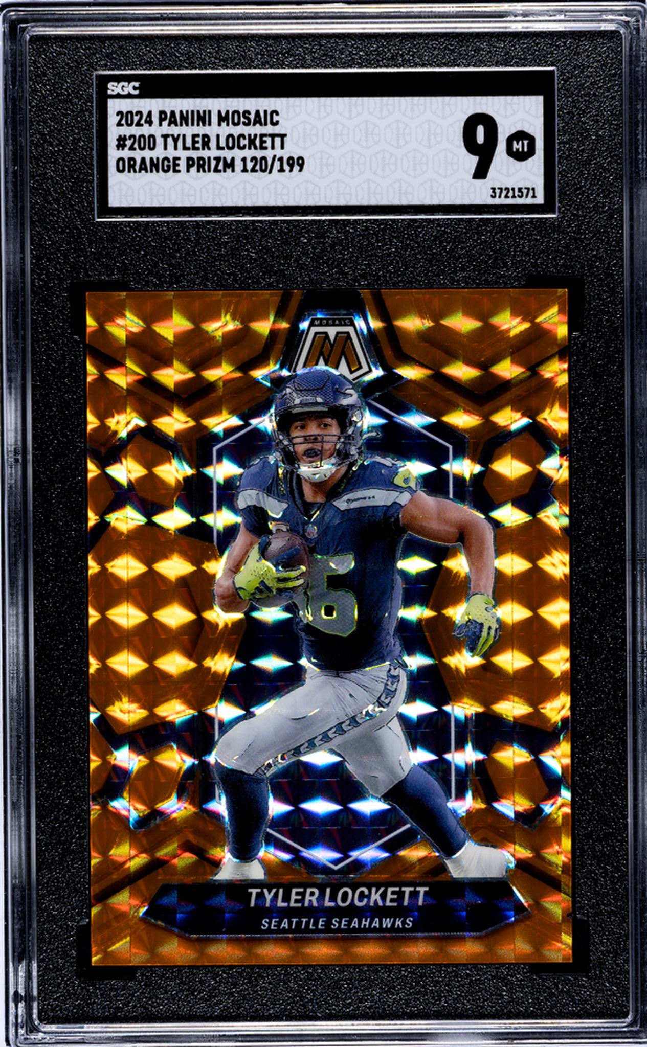 2024 Panini Mosaic Orange Prizm Tyler Lockett #200 /199 SGC 9