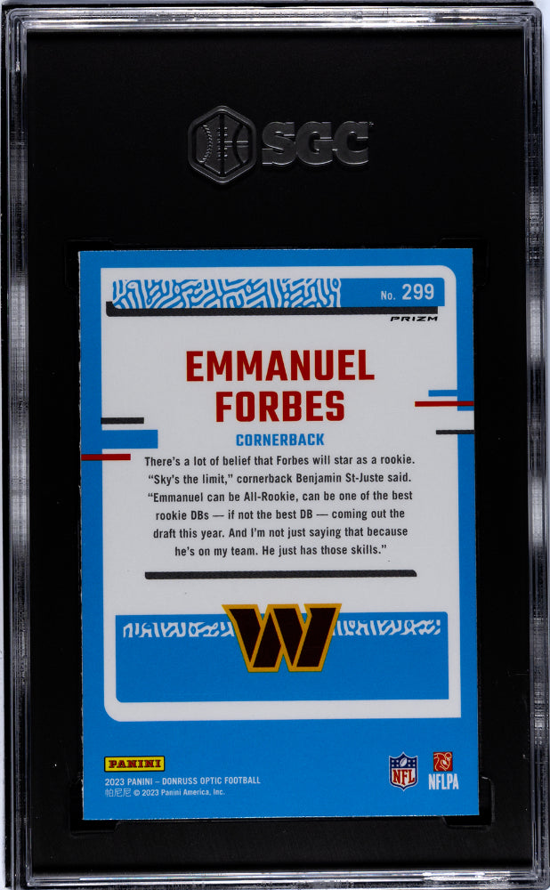 2023 Panini Donruss Optic #299 Emmanuel Forbes Pink Rookie  SGC 9