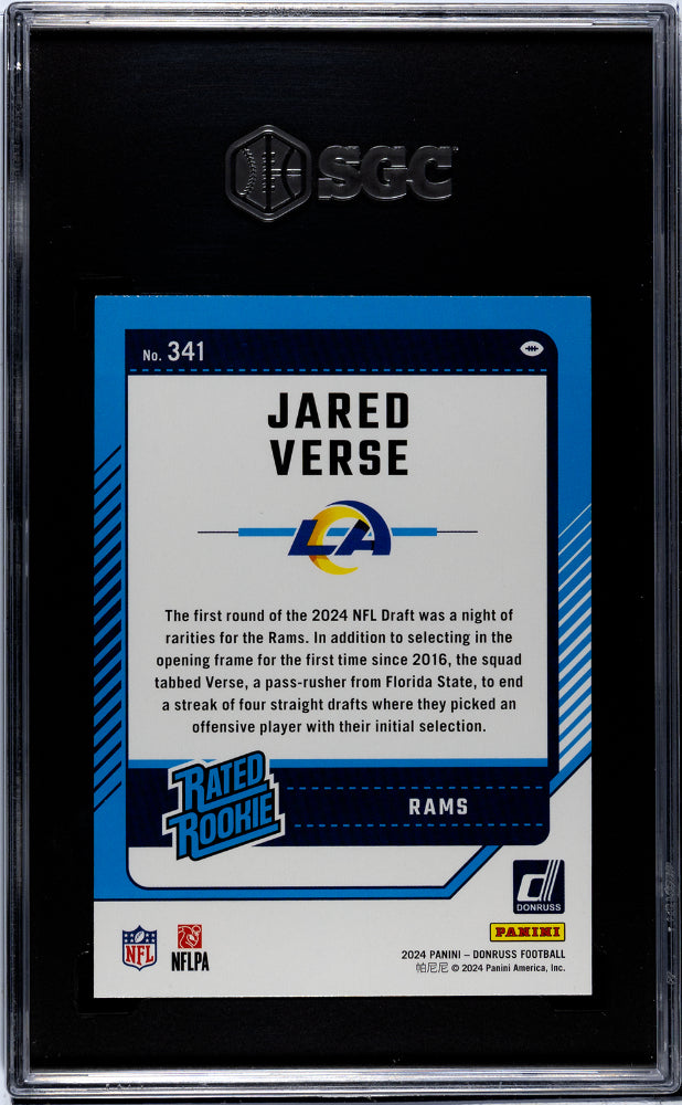 2024 Donruss #341 Jared Verse SGC 8.5