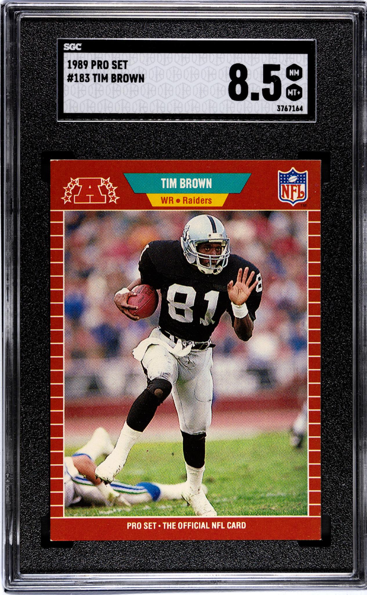 1989 Pro Set Tim Brown #183 SGC 8.5