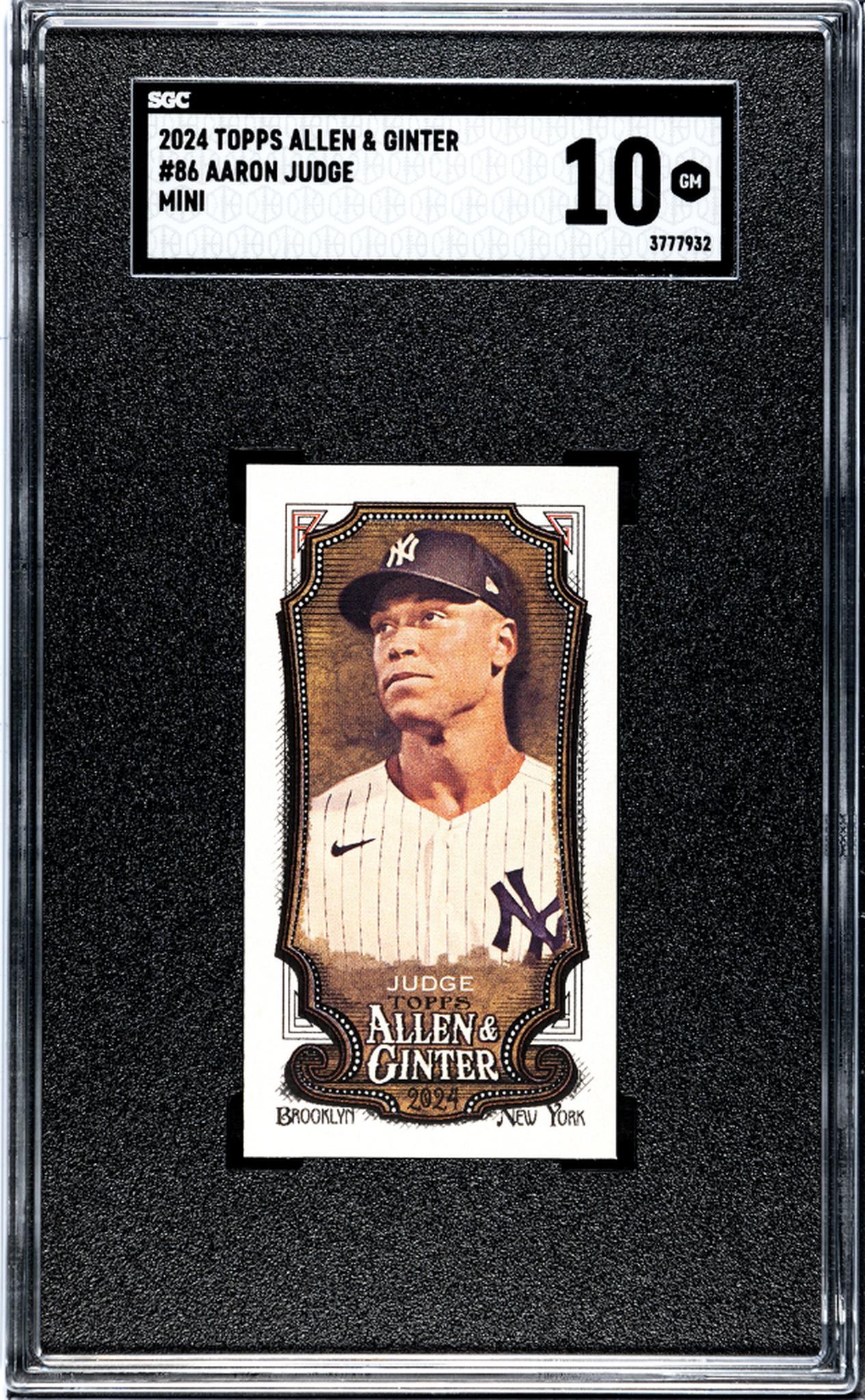 2024 Topps Allen & Ginter #86 Aaron Judge Mini SGC 10