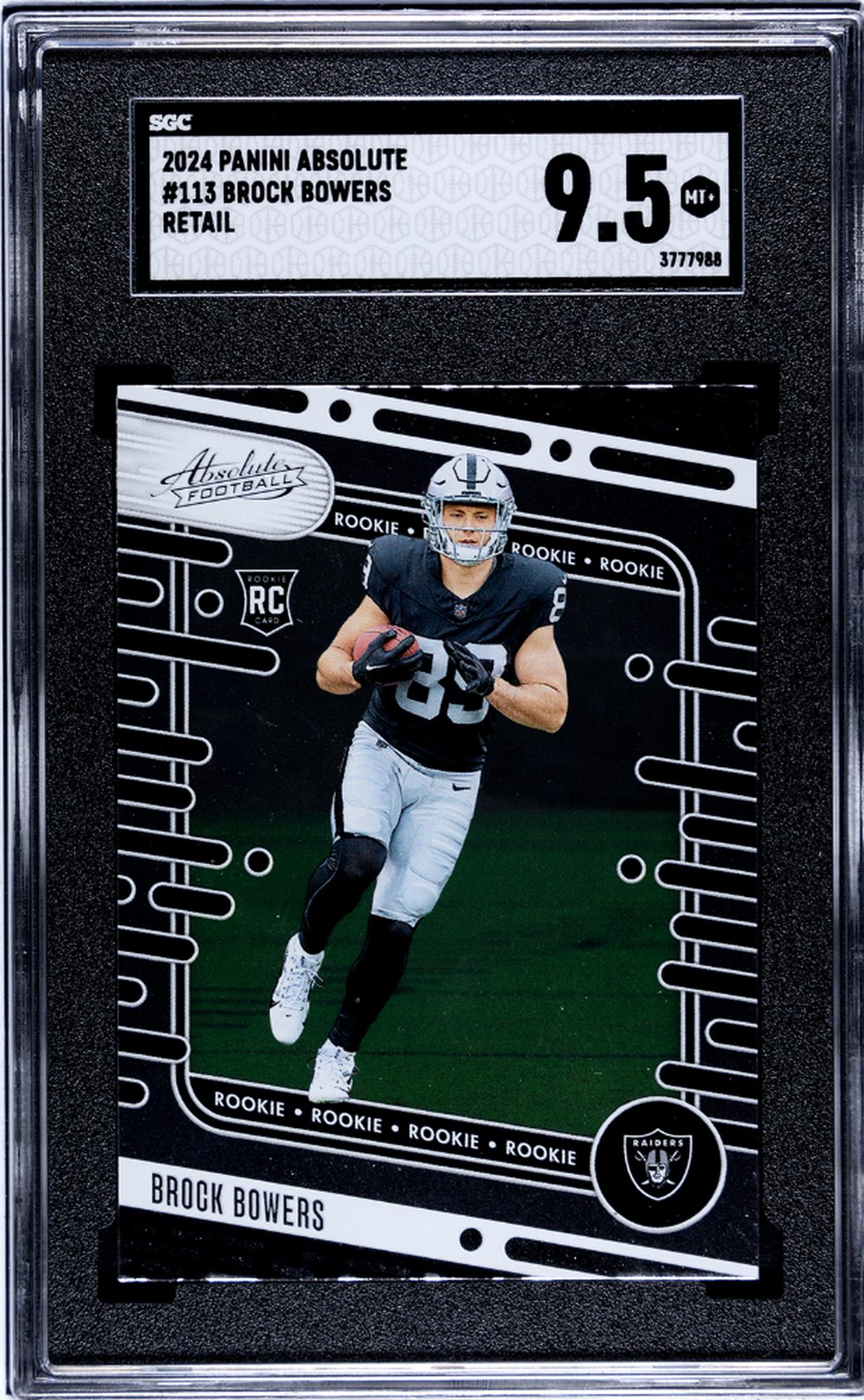 2024 Panini Absolute #113 Brock Bowers Retail SGC 9.5