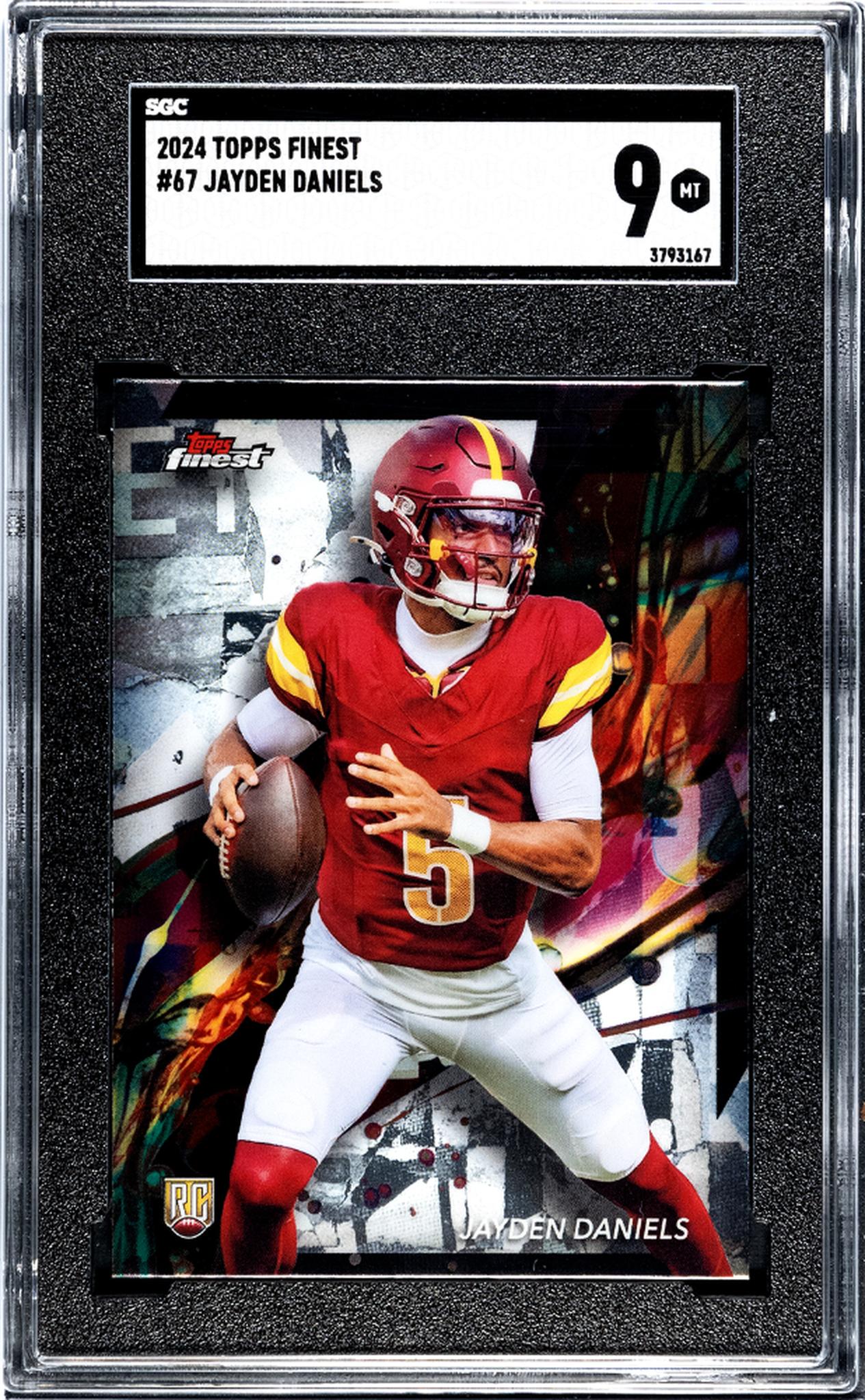 2024 Topps Finest #67 Jayden Daniels SGC 9