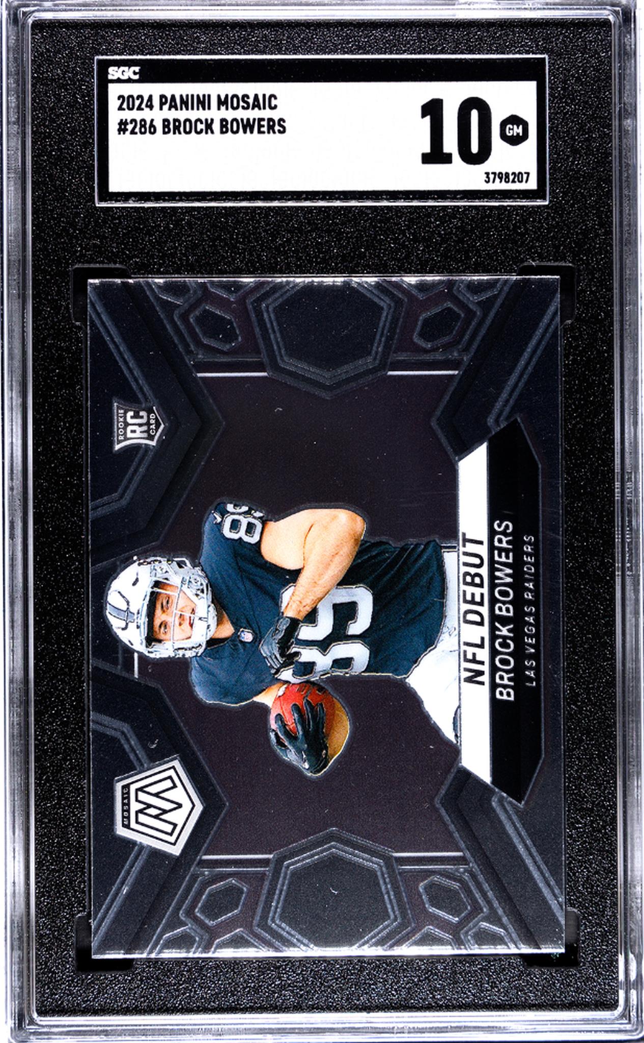 2024 Panini Mosaic #286 Brock Bowers SGC 10