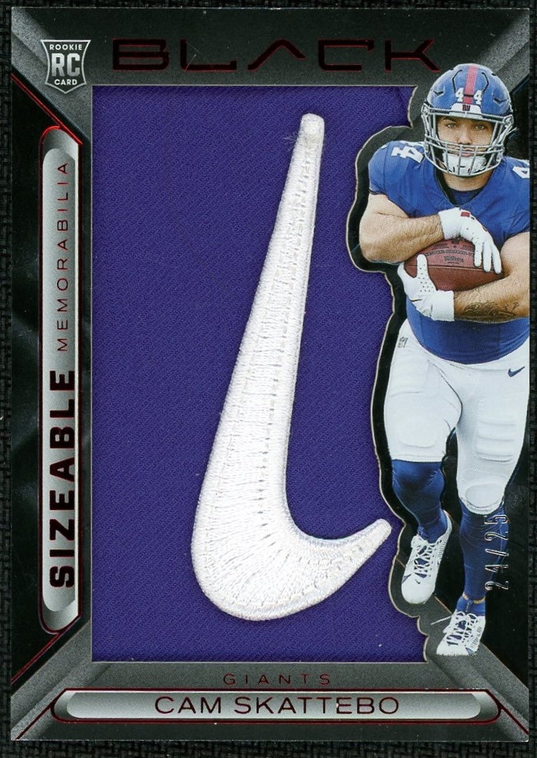 2025 Panini Black SIZ-CSO Cam Skattebo Sizeable Memorabilia /25