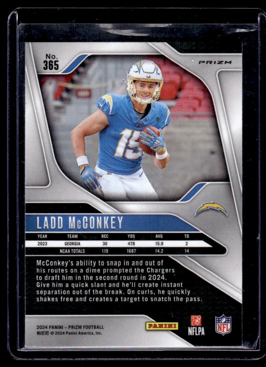2024 Panini Prizm Checkerboard Ladd McConkey #365 RC