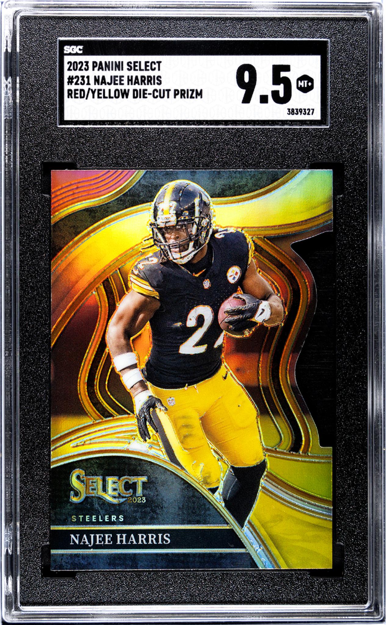 2023 Panini Select #231 Najee Harris Red/Yellow Die-Cut Prizm SGC 9.5