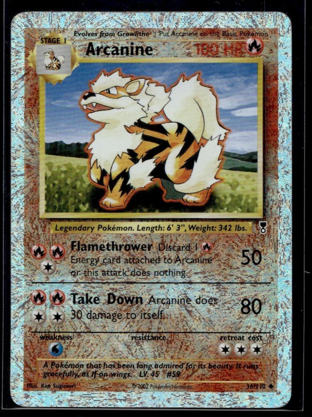 Arcanine 36/110 Legendary Collection Reverse Holo 