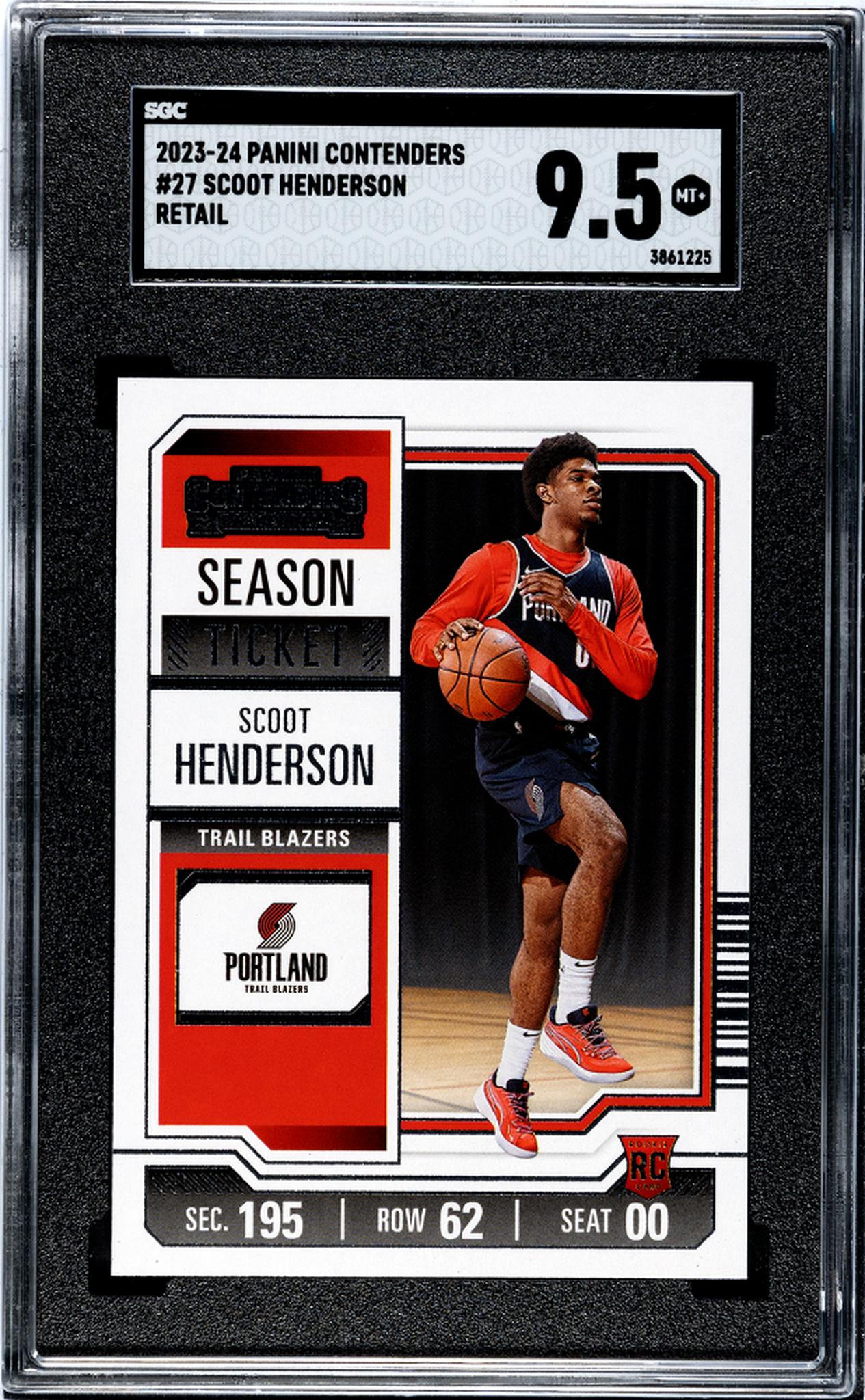 2023 Panini Contenders #27 Scoot Henderson Rookie SGC 9.5