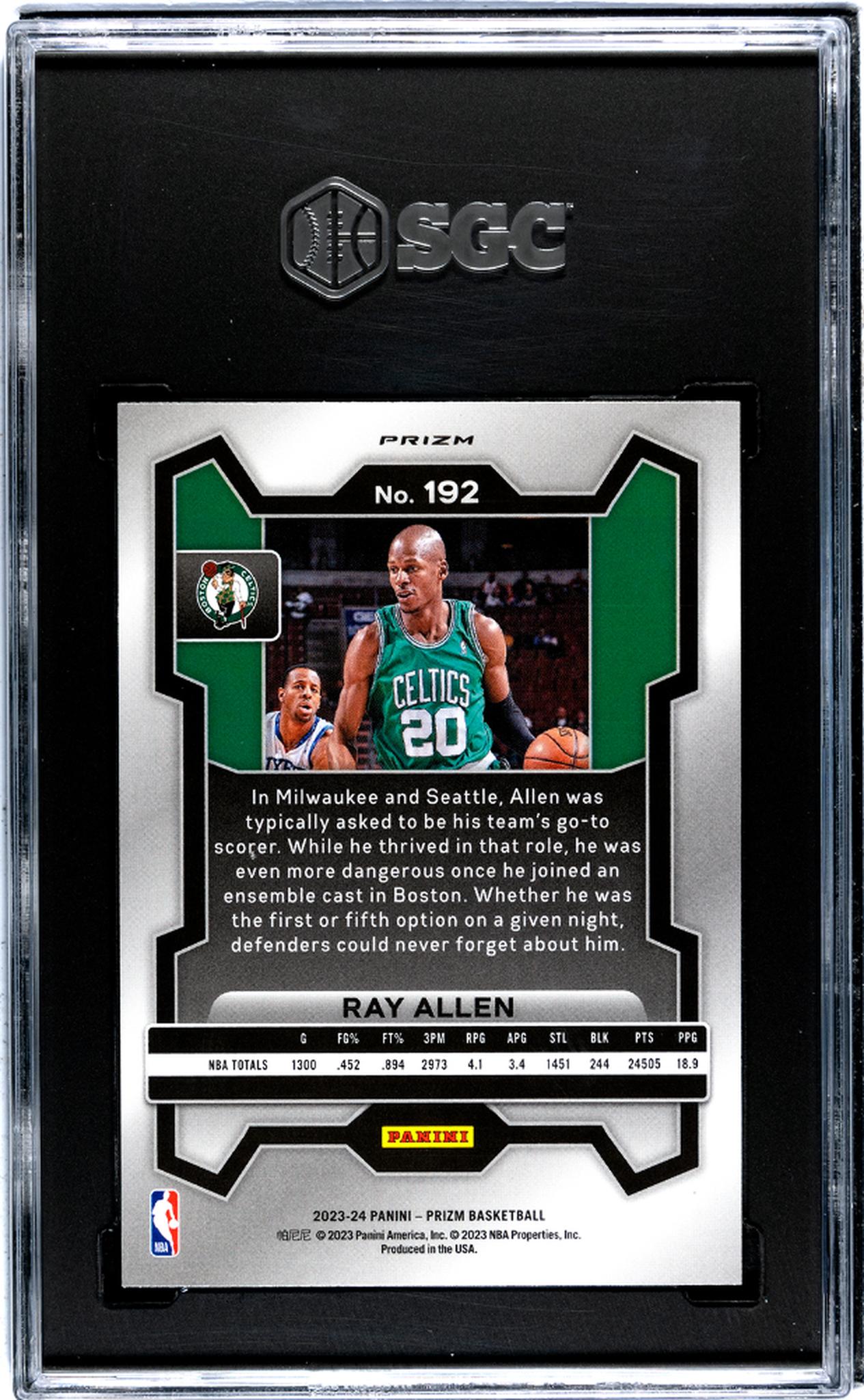 2023 Panini Prizm Silver Ray Allen #192 SGC 9.5
