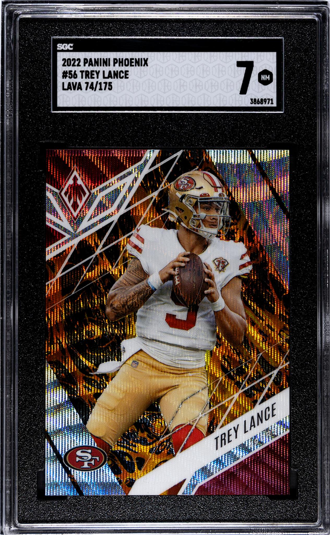 2022 Panini Phoenix Lava Trey Lance #56 /175 SGC 7