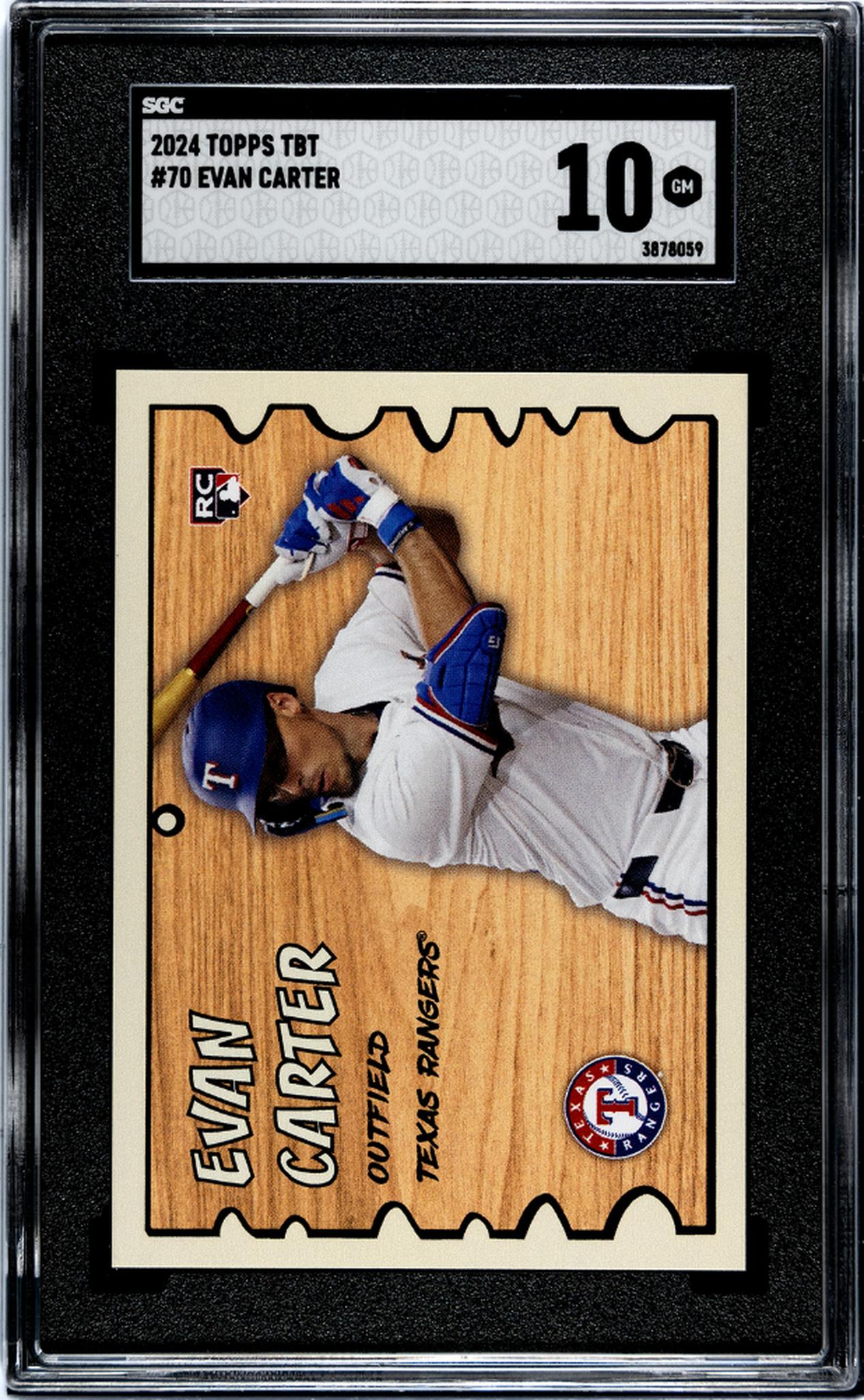 2024 Topps TBT Evan Carter #70 RC SGC 10