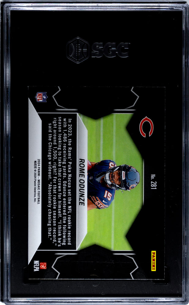 2024 Panini Mosaic Rome Odunze #281 RC SGC 9.5