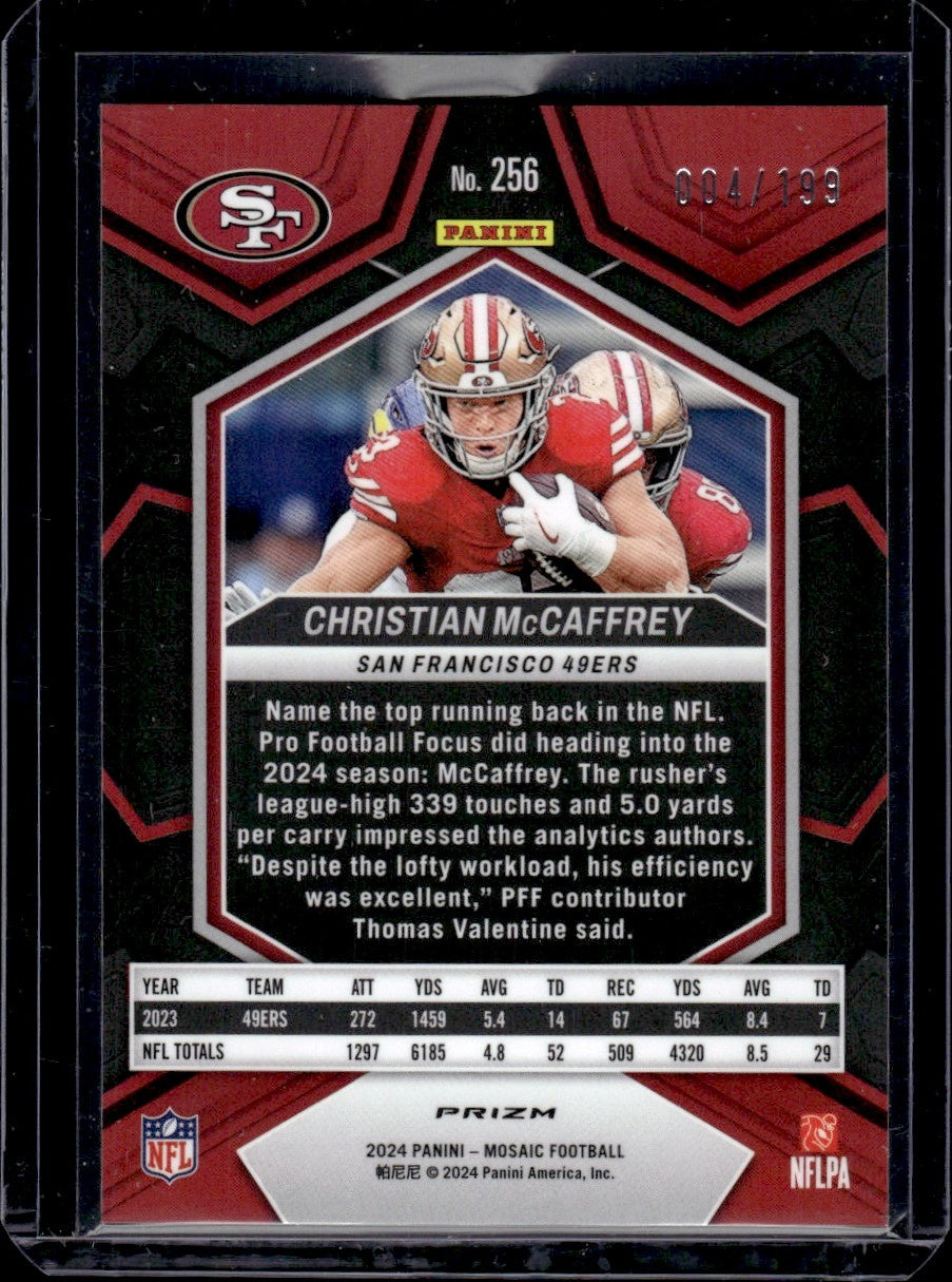 2024 Panini Mosaic #256 Christian McCaffrey National Pride /199 