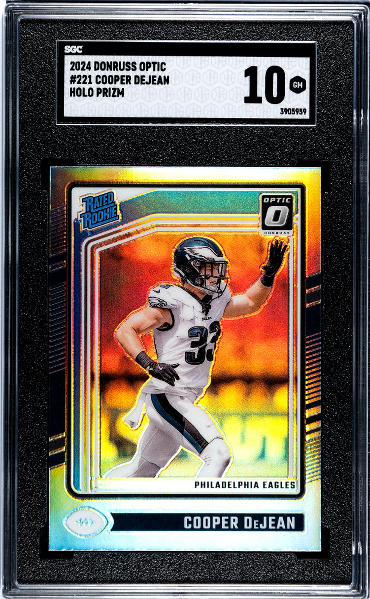 2024 Donruss Optic #221 Cooper Dejean Holo Prizm SGC 10