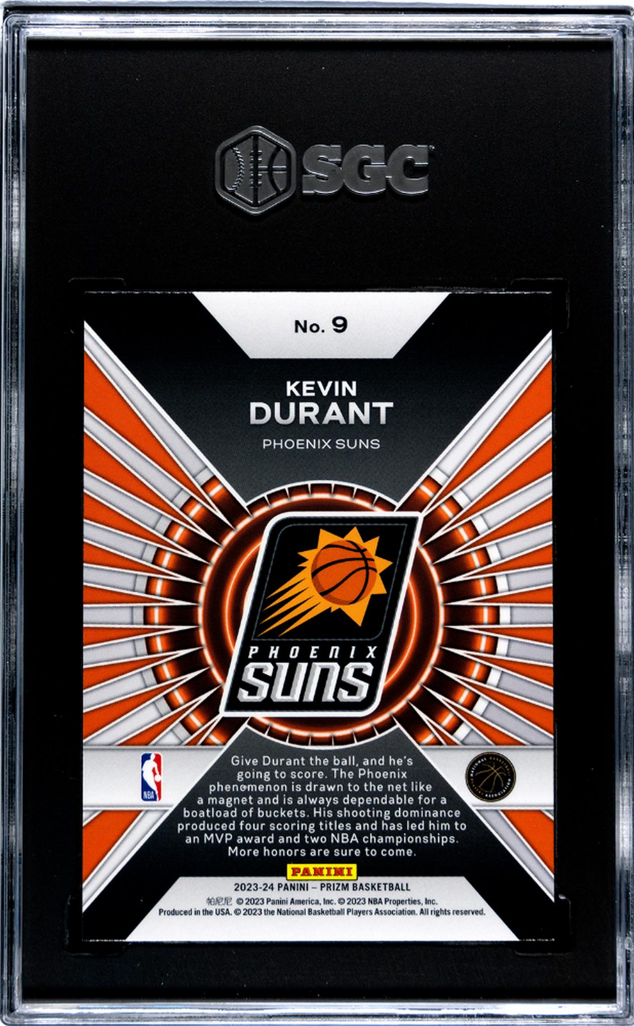 2023-24 Panini Prizm #9 Kevin Durant Dominance SGC 8.5