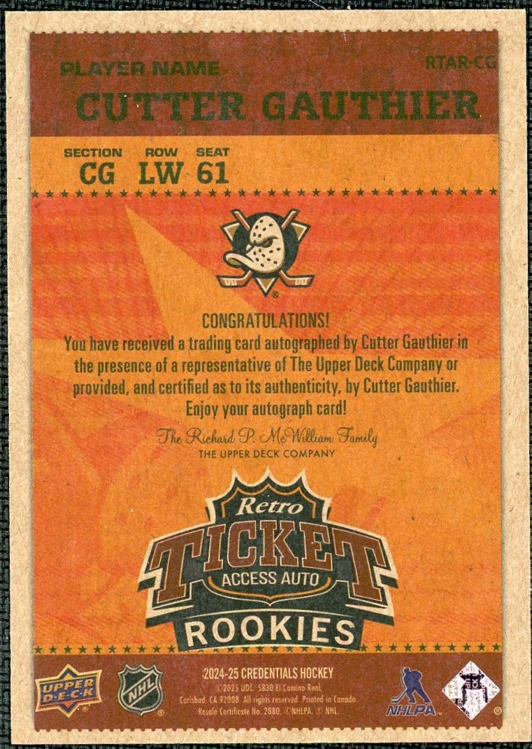 2024-25 Credentials RTAR-CG Cutter Gauthier Auto