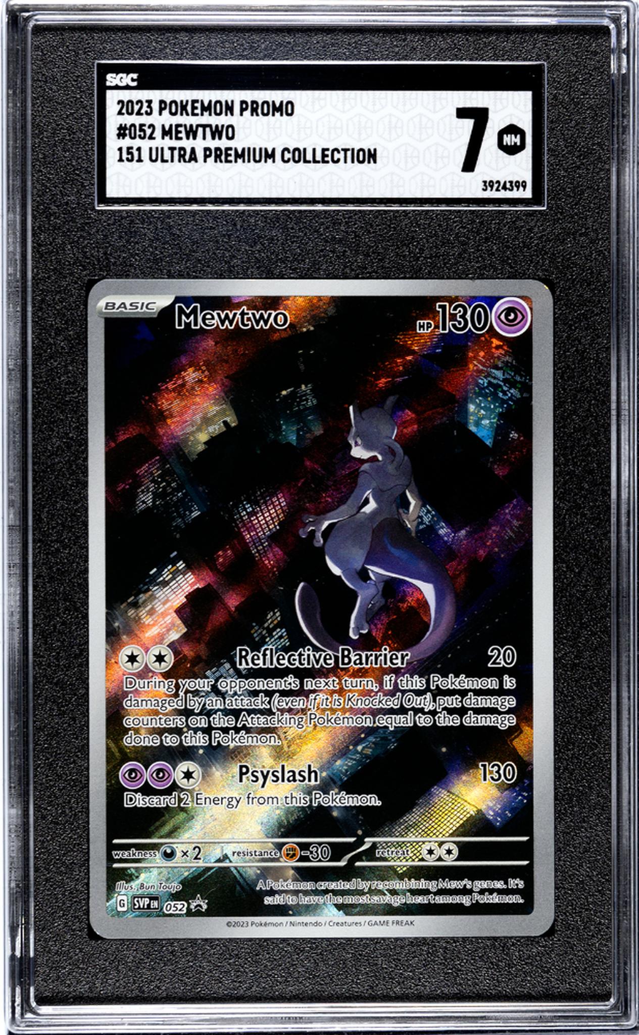 2023 Pokemon Promo #052 Mewtwo 151 Ultra Premium Collection SGC 7