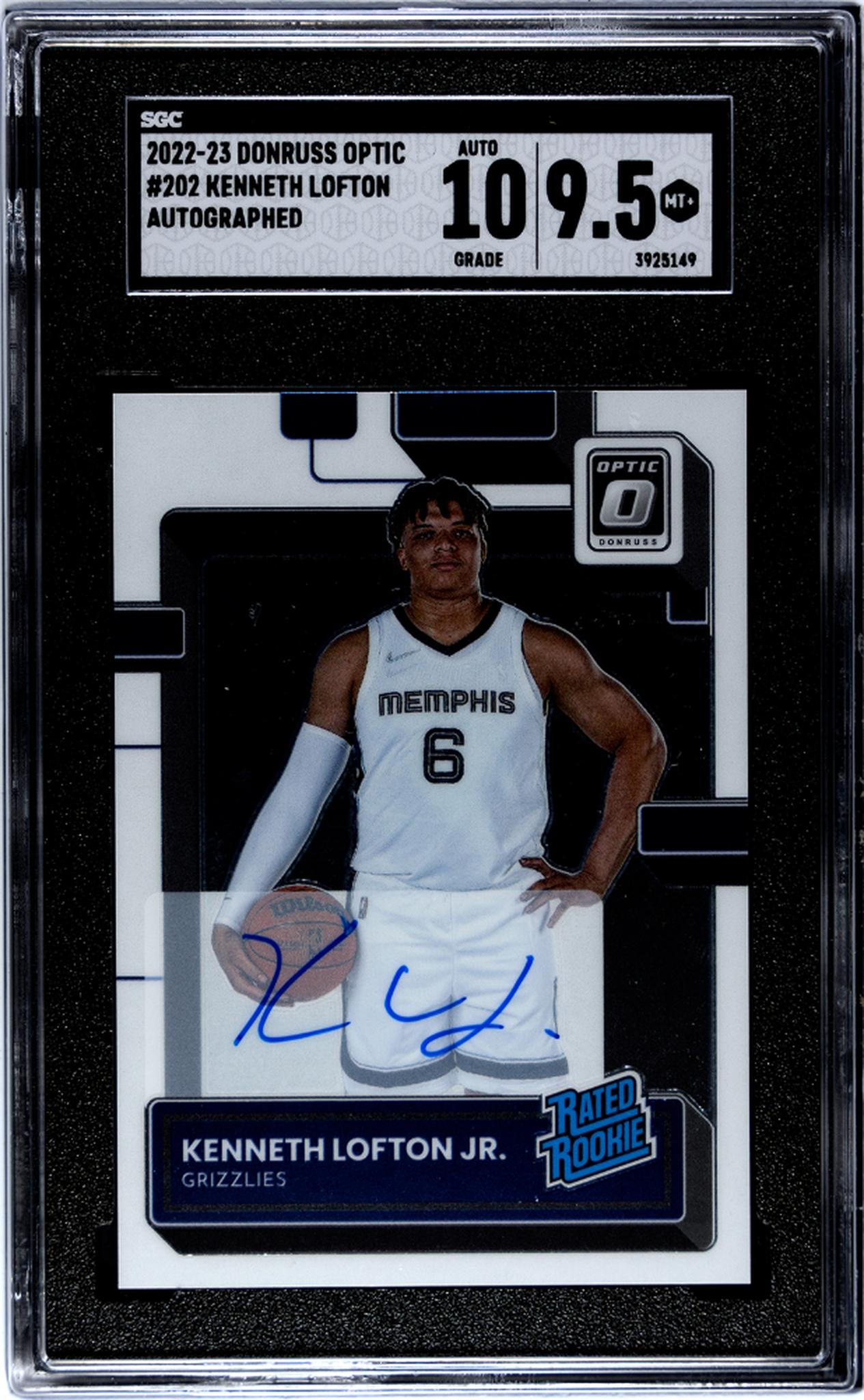 2022-23 Donruss Optic #202 Kenneth Lofton Jr. Auto. SGC 9.5