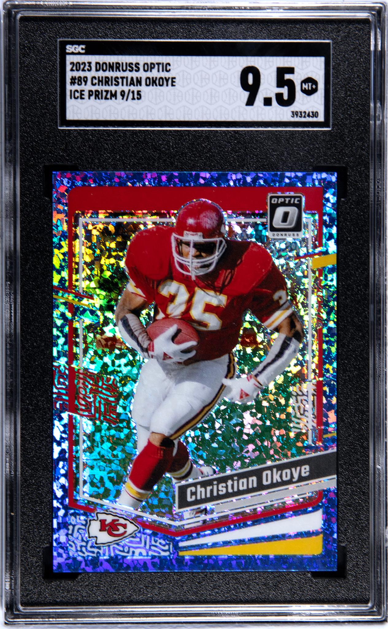 2023 Panini Donruss Optic Christian Okoye #89 /15 SGC 9.5