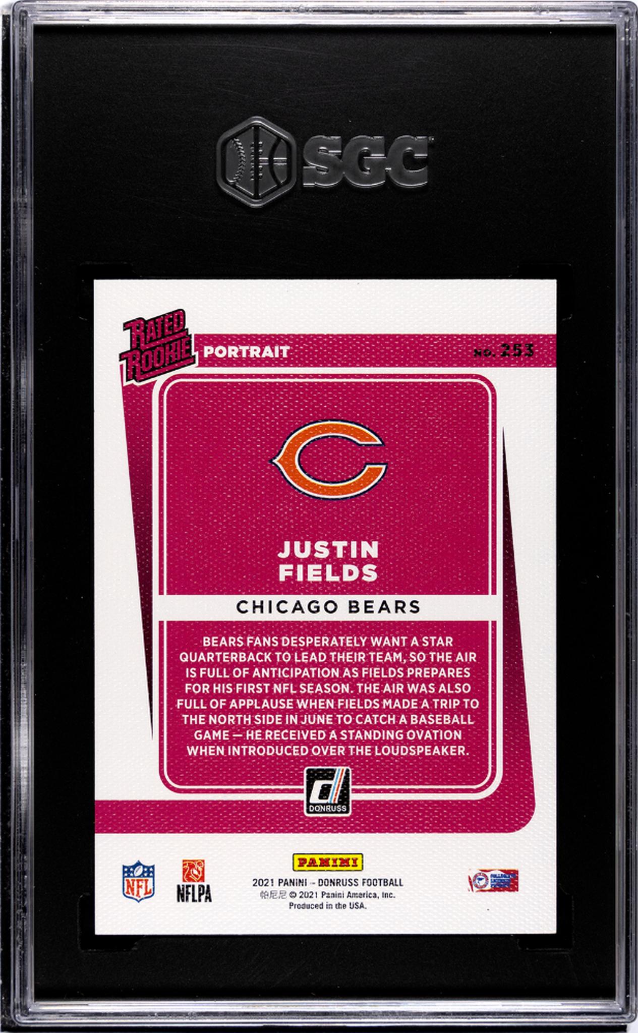 2021 Donruss #253 Justin Fields SGC 9