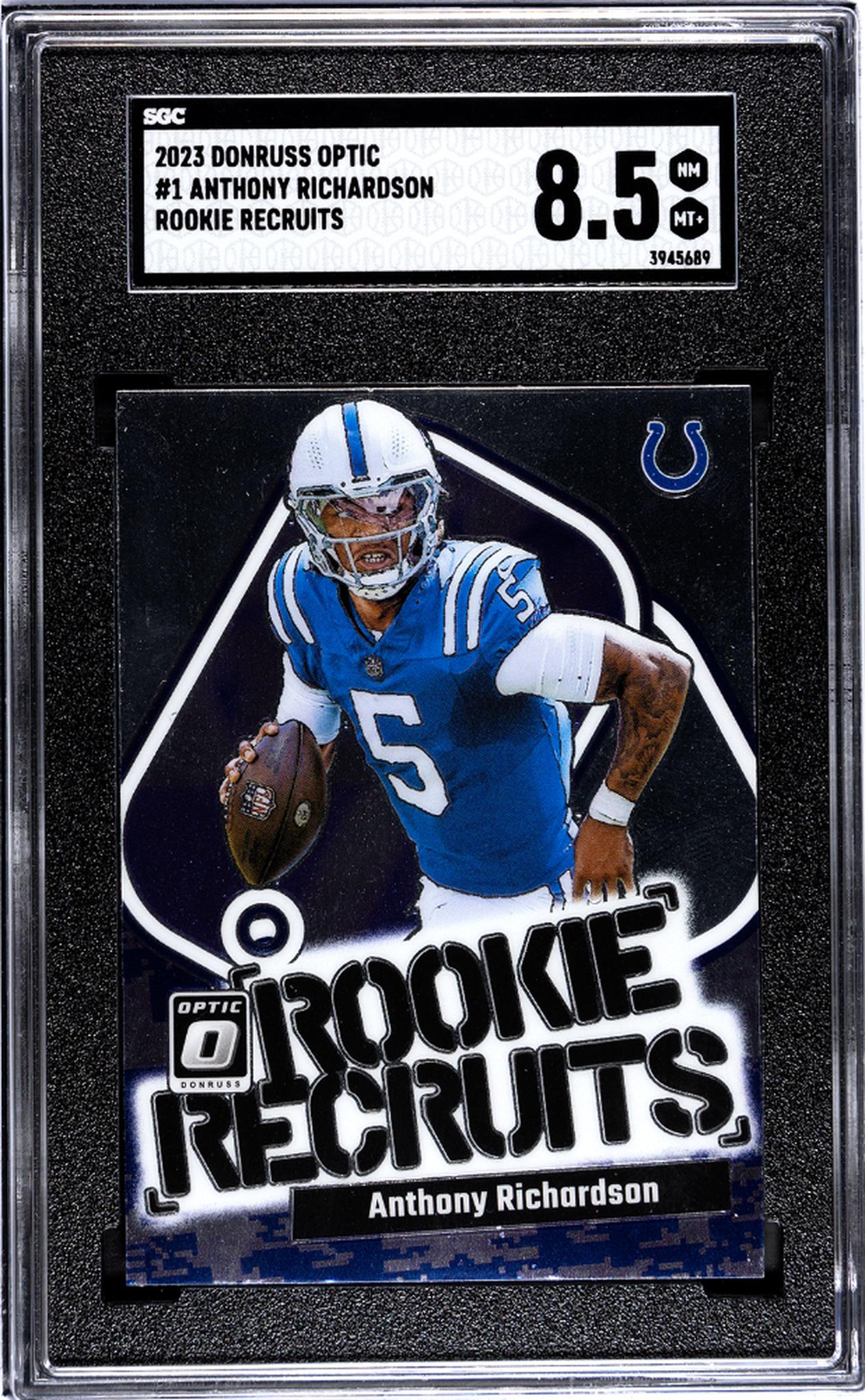 2023 Donruss Optic #1 Anthony Richardson Rookie Recruits SGC 8.5