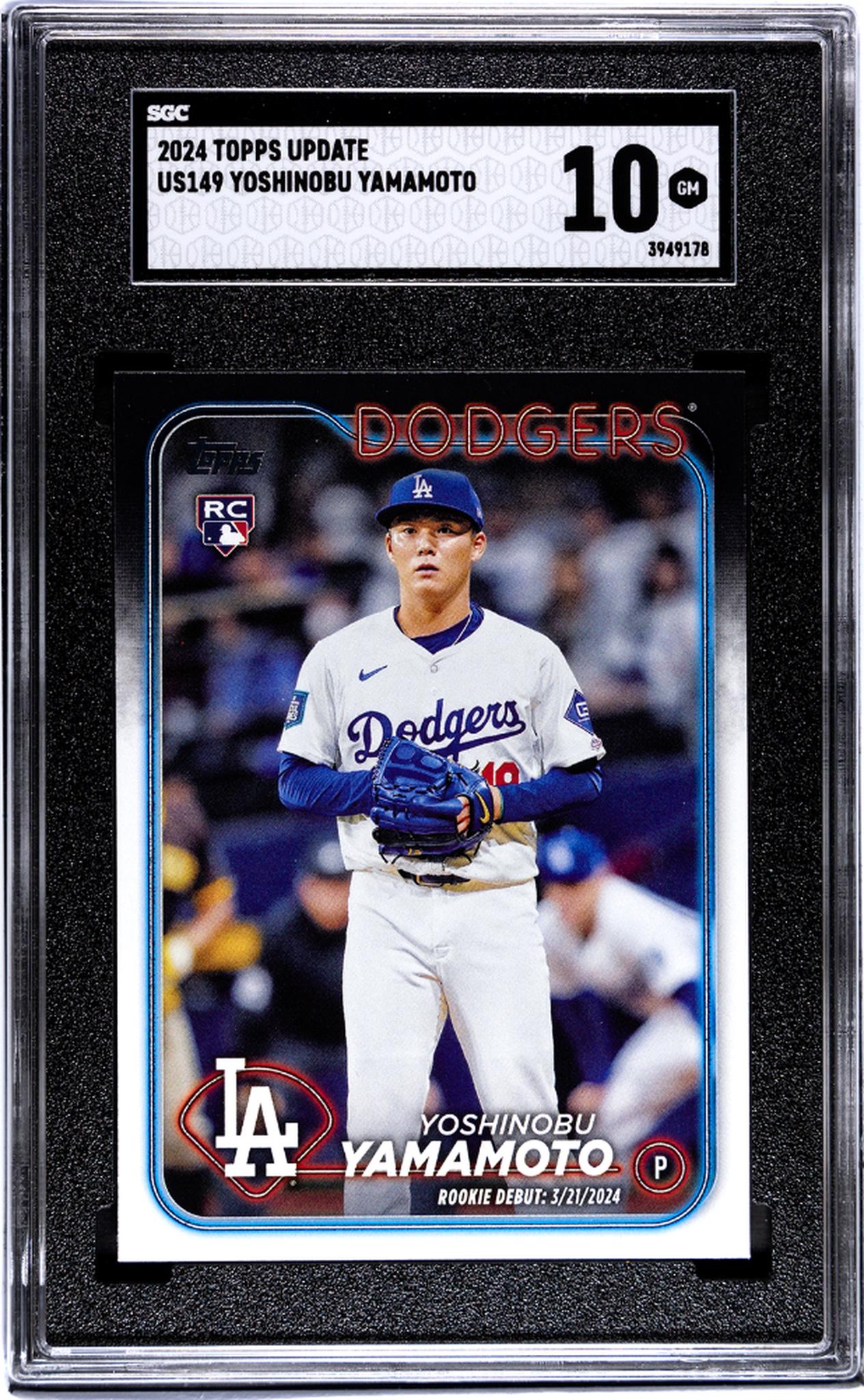 2024 Topps Update #US149 Yoshinobu Yamamoto SGC 10