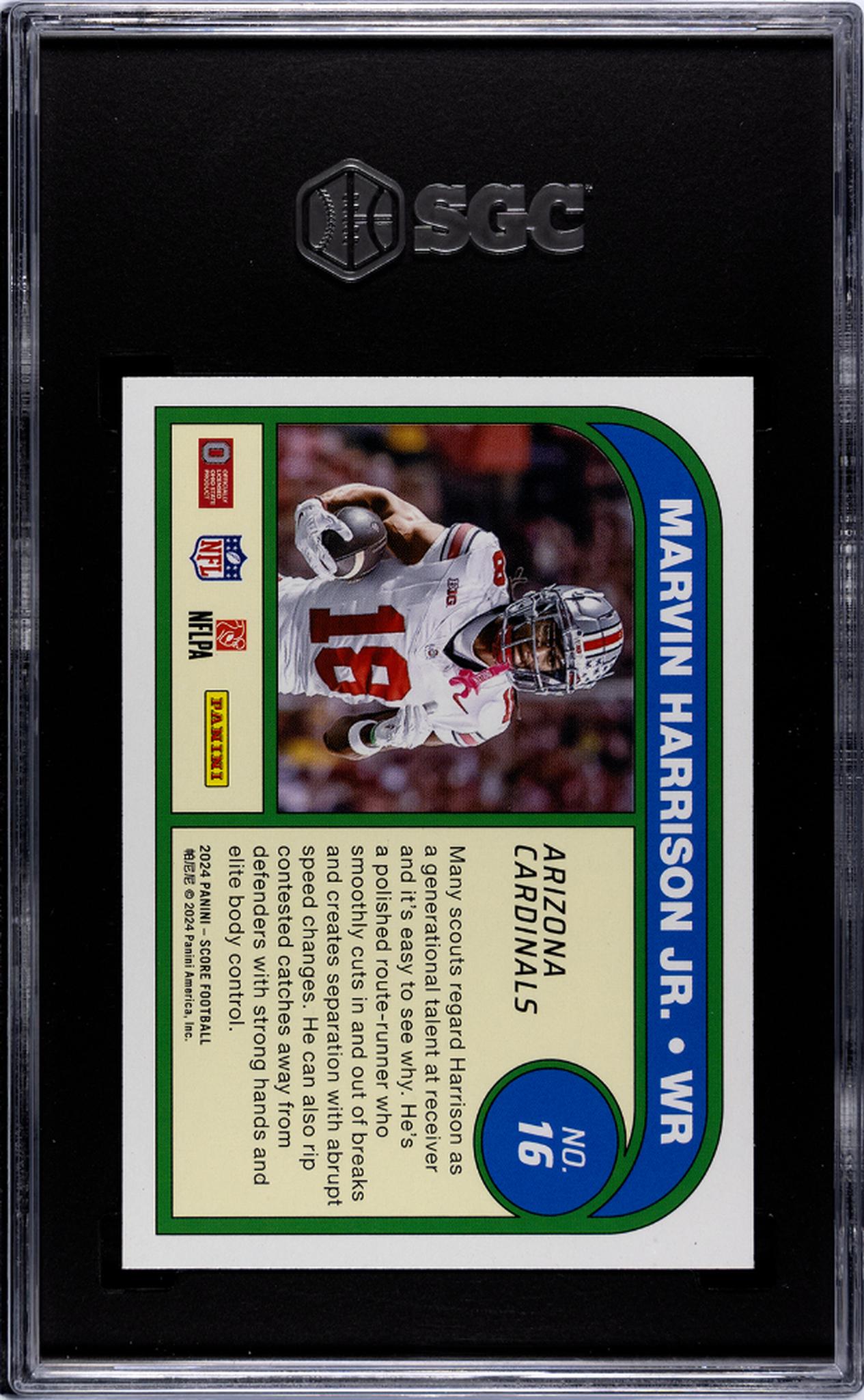 2024 Panini Score #16 Marvin Harrison Jr. Protential SGC 8