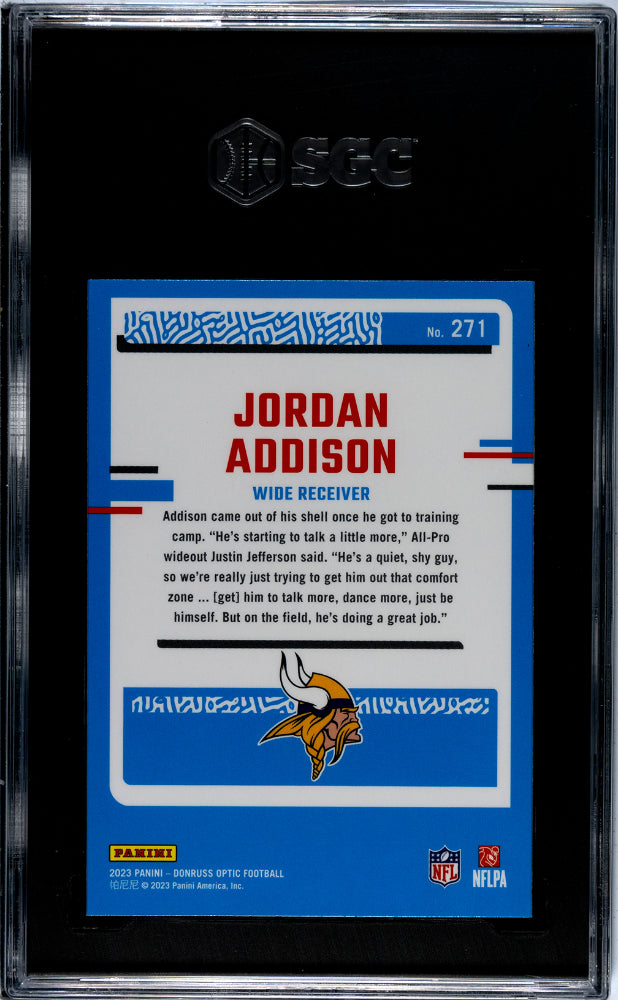 2023 Panini Donruss Optic #271 Jordan Addison  Rookie  SGC 10