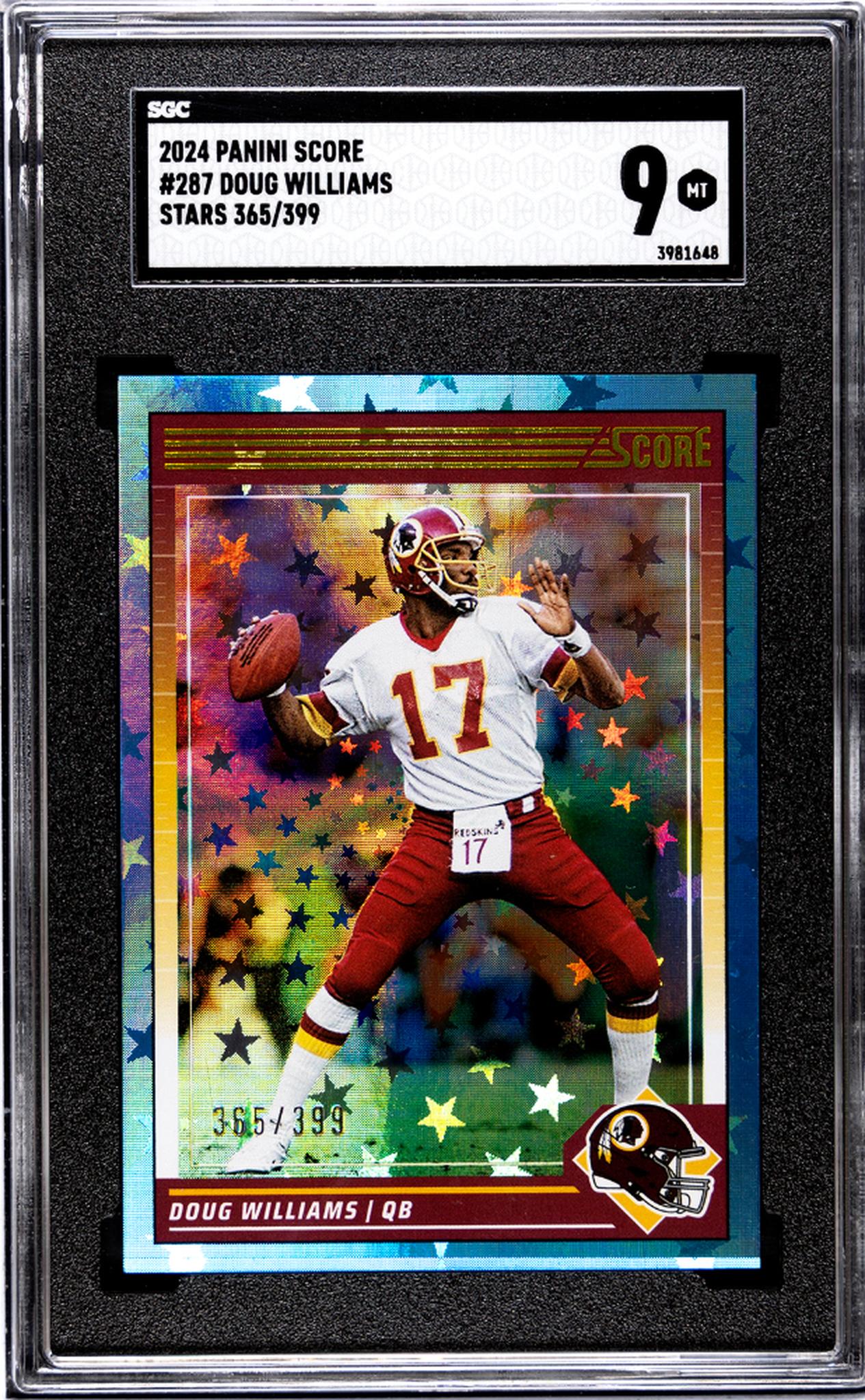 2024 Panini Score #287 Doug Williams Stars 365/399 SGC 9