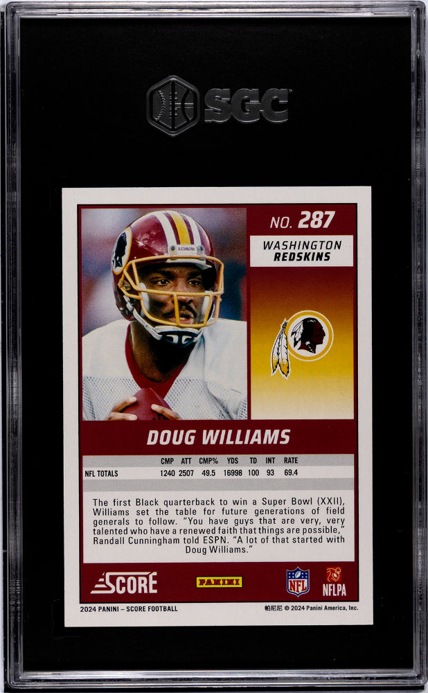 2024 Panini Score #287 Doug Williams Stars 365/399 SGC 9