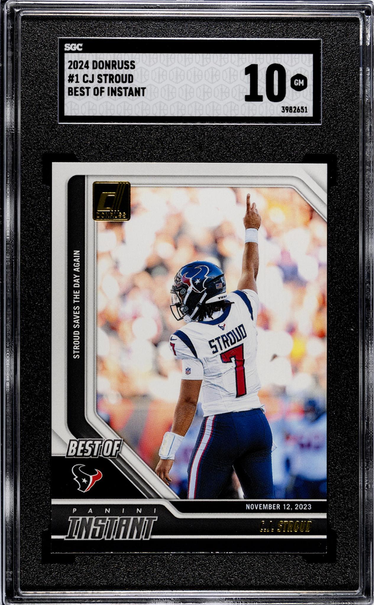 2024 Donruss Instant C.J. Stroud #1 SGC 10
